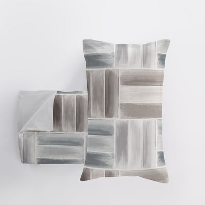 Parure Copripiumino Raso 300TC Gabriel Letto Galizzi Matrimoniale Grigio Tempesta