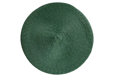 Set 4 Sottopiatti INTRECCIO Accessorio Moreali Tessile Casa Diametro 38 Verde Scuro