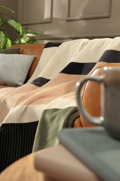 Plaid in Caldo Cotone LAND CHECK Soggiorno Borbo
