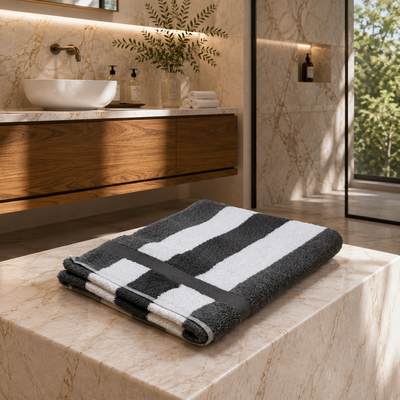 Asciugamano MAXI Cotone Americano Tinto Filo Bagno Moreali Tessile Casa