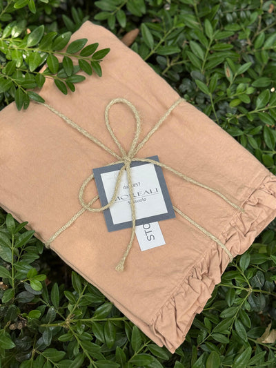 Coppia Federe Cotone No-Stiro FRAPPINA Letto Moreali Tessile Casa 50 x 80 cm Fard