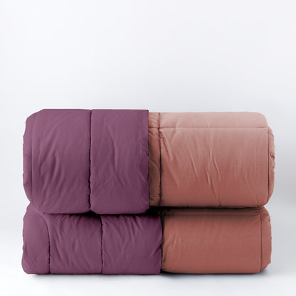Trapunta CALDA 350g Passepartout Letto Riviera Matrimoniale 260 x 270 Viola Prugna