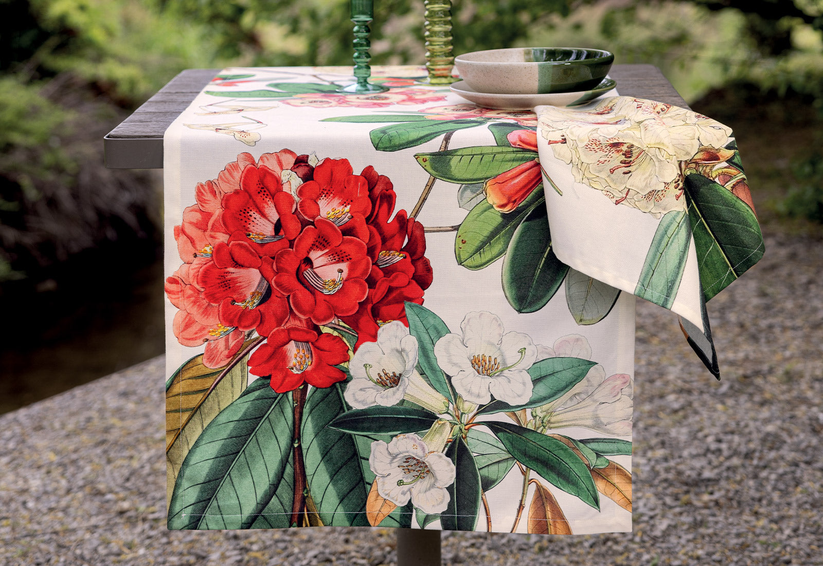 POPUP - Tovaglia Panama di Cotone Stampa Piazzata RODODENDRO Cucina TagHouse