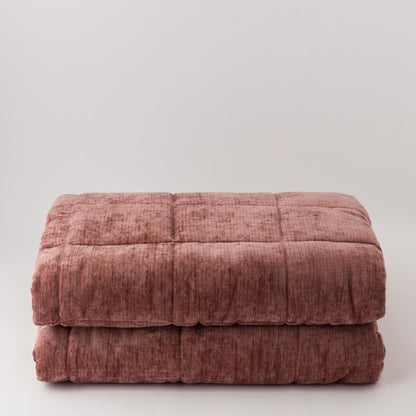 Trapunta Ciniglia Fiammata Lorey Letto Riviera Matrimoniale 260 x 270 Rosa Loto