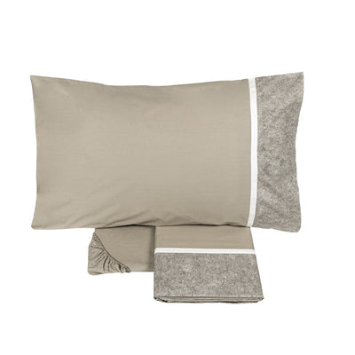 Completo Lenzuola Percalle GALUCHAT Letto Fazzini Matrimoniale Sasso
