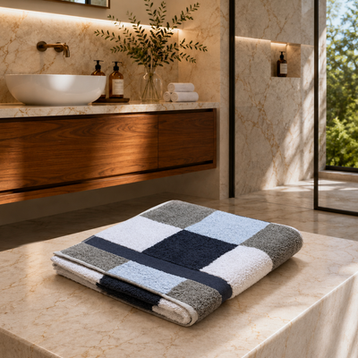 Asciugamano MAXI Cotone Americano Tinto Filo Bagno Moreali Tessile Casa
