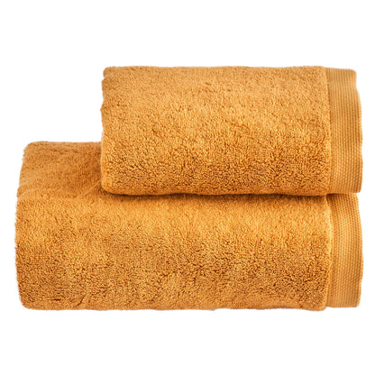 Set Asciugamani Super Soft ABBRACCIO Bagno Moreali Tessile Casa 60 x 100 / 40 x 60 Ocra