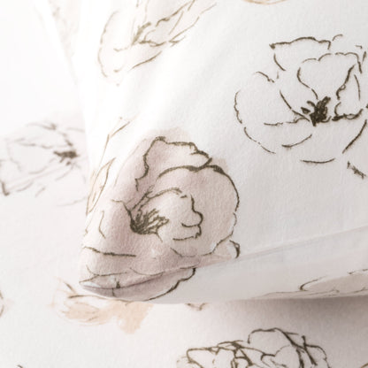 Completo Lenzuola Flanella Cotone Stampato Hermosa Letto Riviera