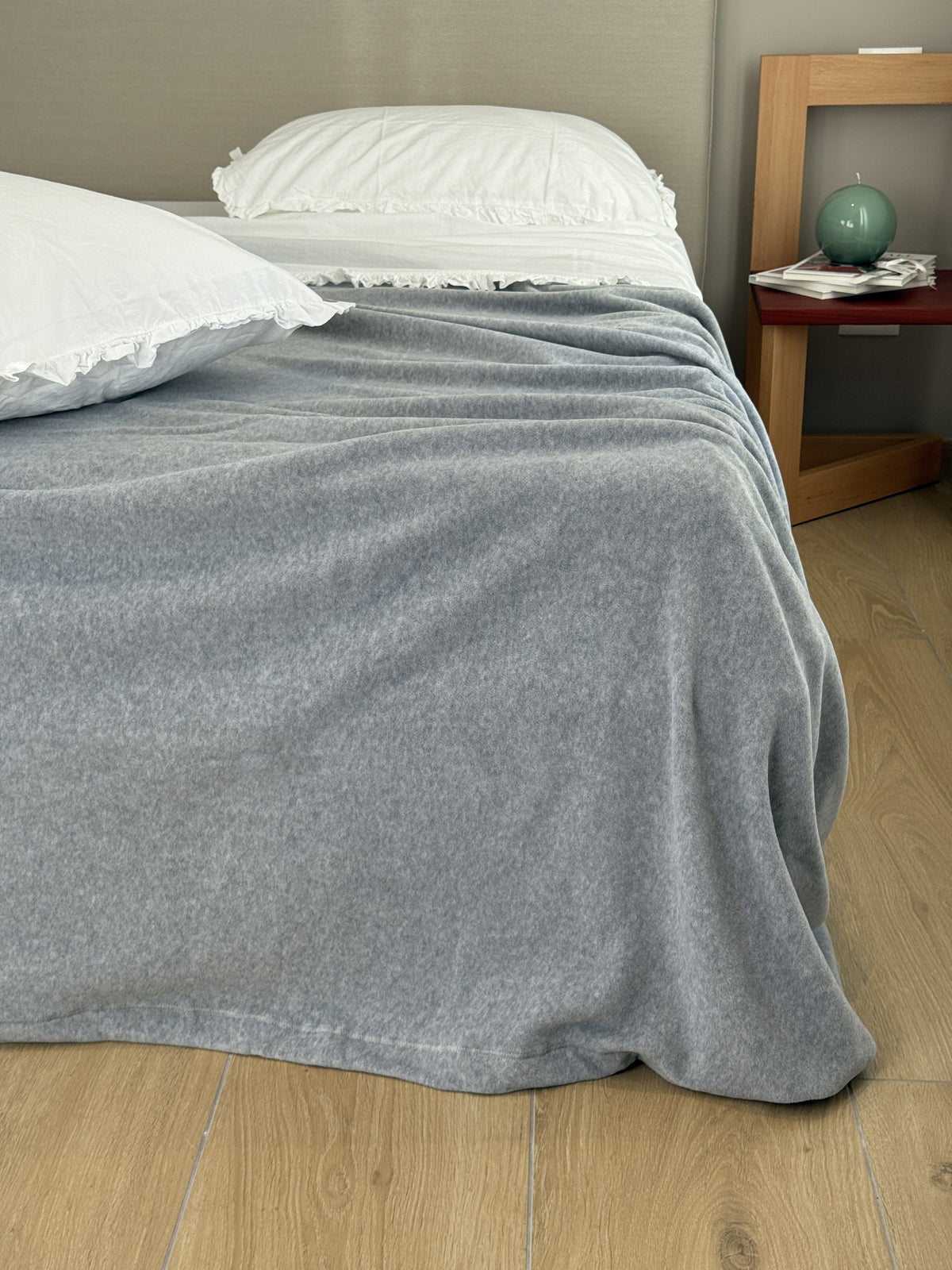 Coperta Pile Battuto ABBRACCIO Soggiorno Moreali Tessile Casa Plaid/Coperta 160 x 210 Grigio Perla U510