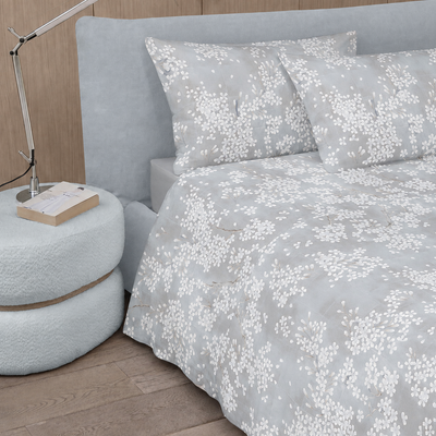 Completo Lenzuola Copriletto Percalle KIMONO Letto Fazzini Matrimoniale Naturale