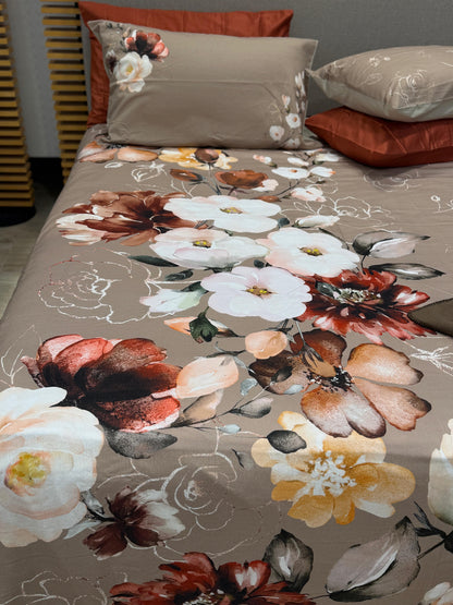 Completo Lenzuola Copriletto Flower Power 2534 Letto Cogal