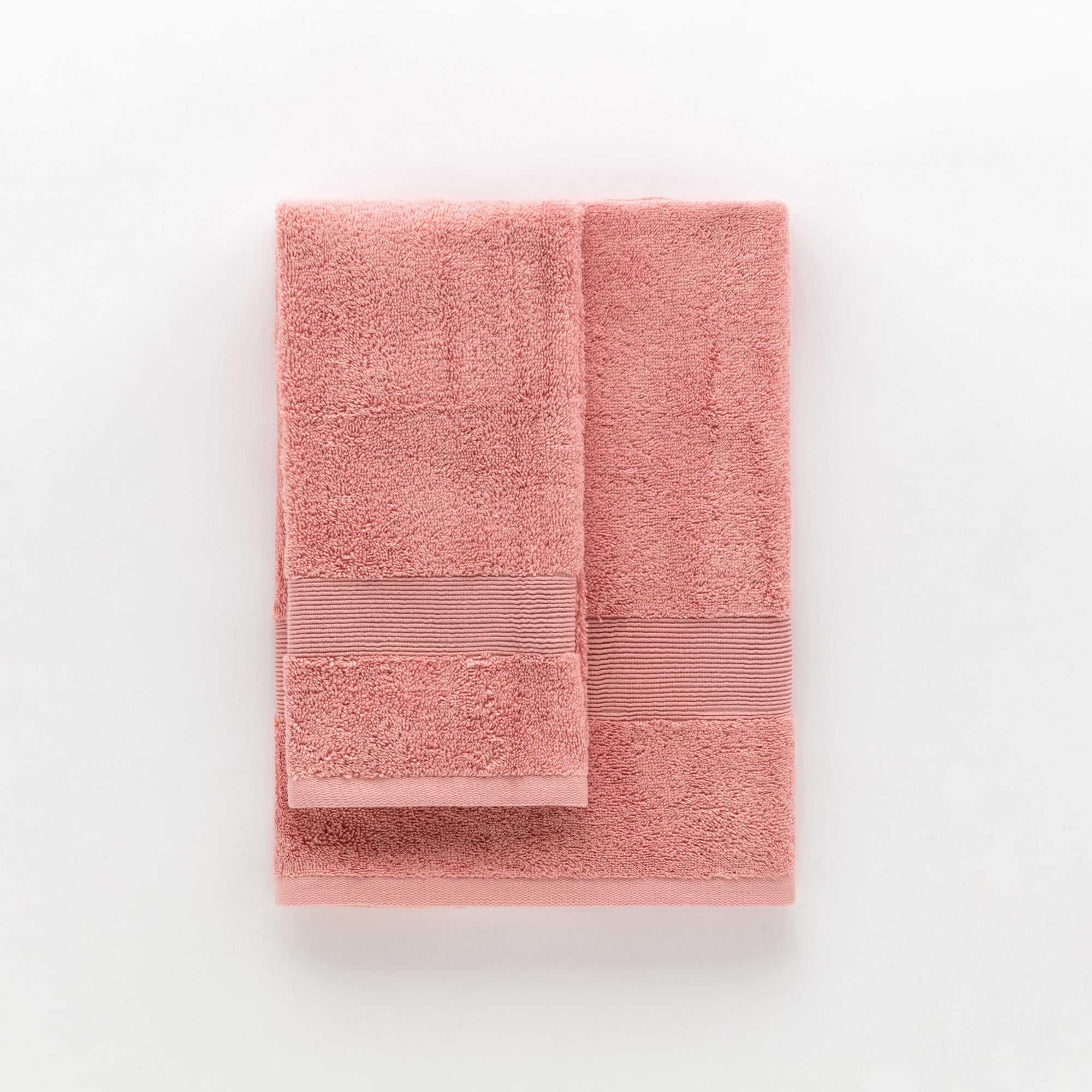 Set Asciugamani BORDURA Bagno Moreali Tessile Casa 60 x 110 / 40 x 60 Rosa