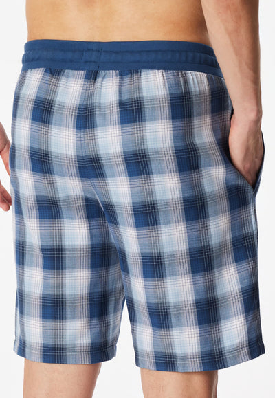 Pantaloncini Corti Uomo Cotone Quadretti Denim Abbigliamento Schiesser