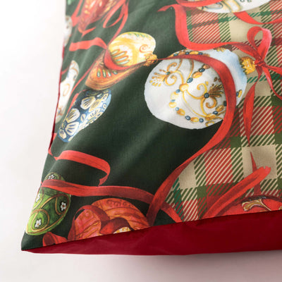 Coppia di Federe Madapolam Natalizie Letto Riviera