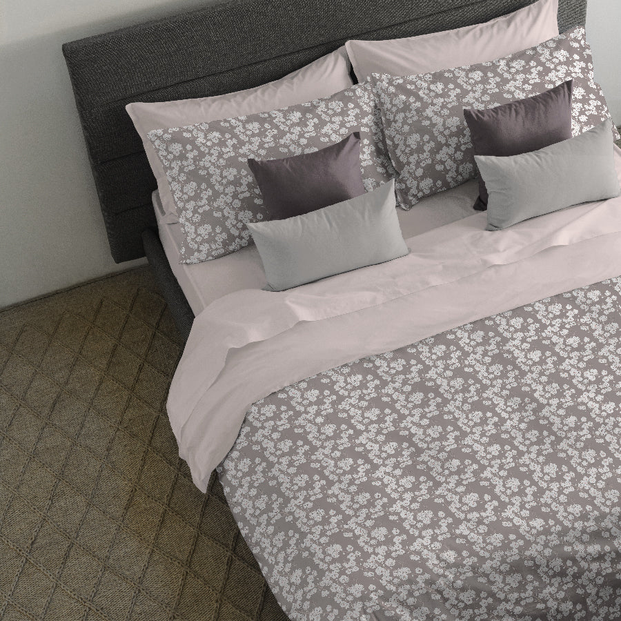 Parure Copripiumino Living 2335 Letto Cogal Matrimoniale Tortora