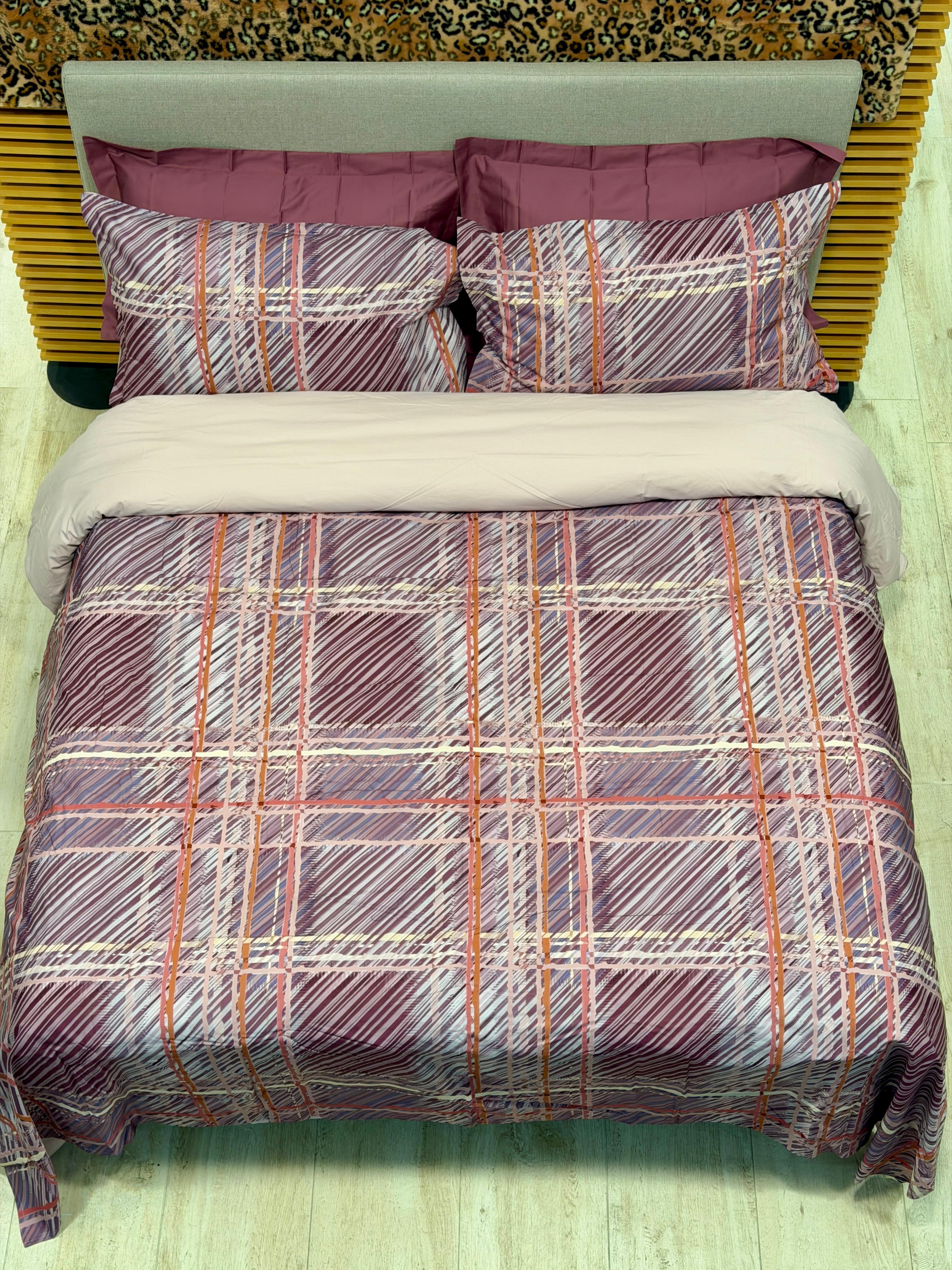 Parure Copripiumino Percalle Stampa Digitale Yuta Letto Riviera