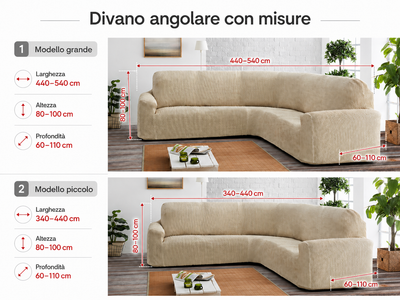 Copridivano Angolare Super-Elastico Soggiorno Belmarti
