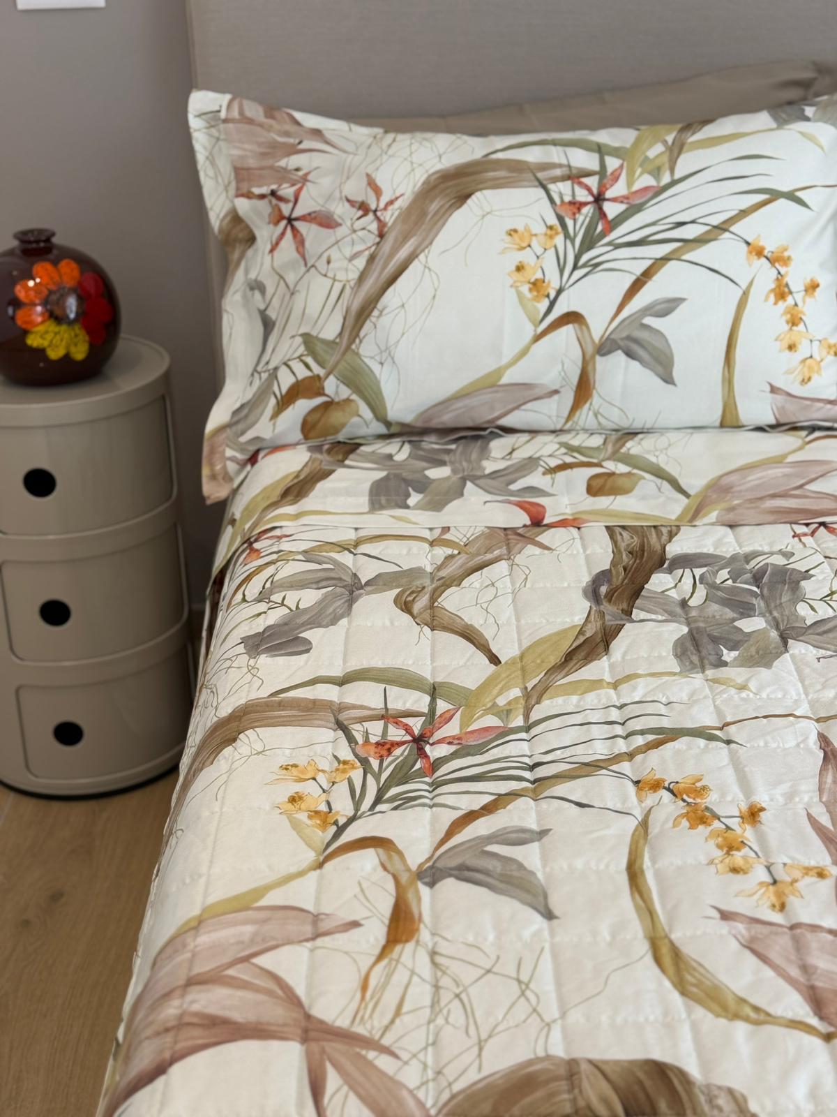 Trapuntino in Raso 300TC Stampa Digitale PREZIOSA Letto Reevèr