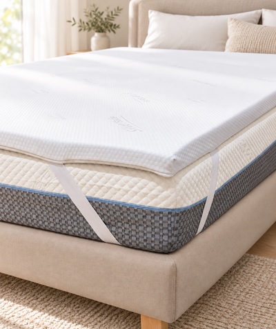Topper Memory Alta Densità Made in Italy SILVER Materasso Moreali Tessile Casa Piazza e Mezzo 120 x 200 Bianco