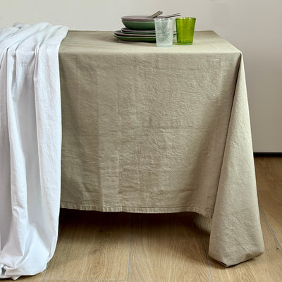 Tovaglia No-Stiro Cotone STONE Cucina Moreali Tessile Casa 150 x 180 Tortora