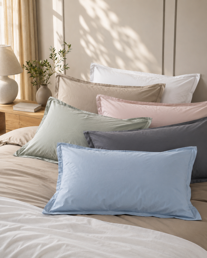 Coppia di Federe Percalle 200TC Eterno Letto Moreali Tessile Casa