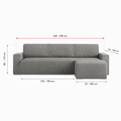 Copridivano Chaise Longue Bracciolo Corto Soggiorno Belmarti