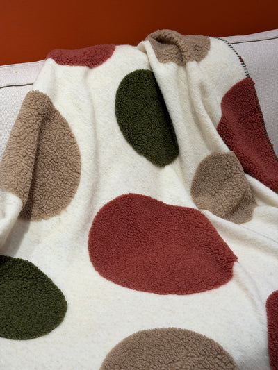 Plaid Lana Cotta Italiana BIG CIRCLES Soggiorno Moreali Tessile Casa
