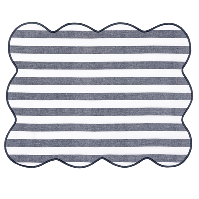 Set 2 Tovagliette EASY STRIPES Cucina Fazzini 35 x 45 Blu