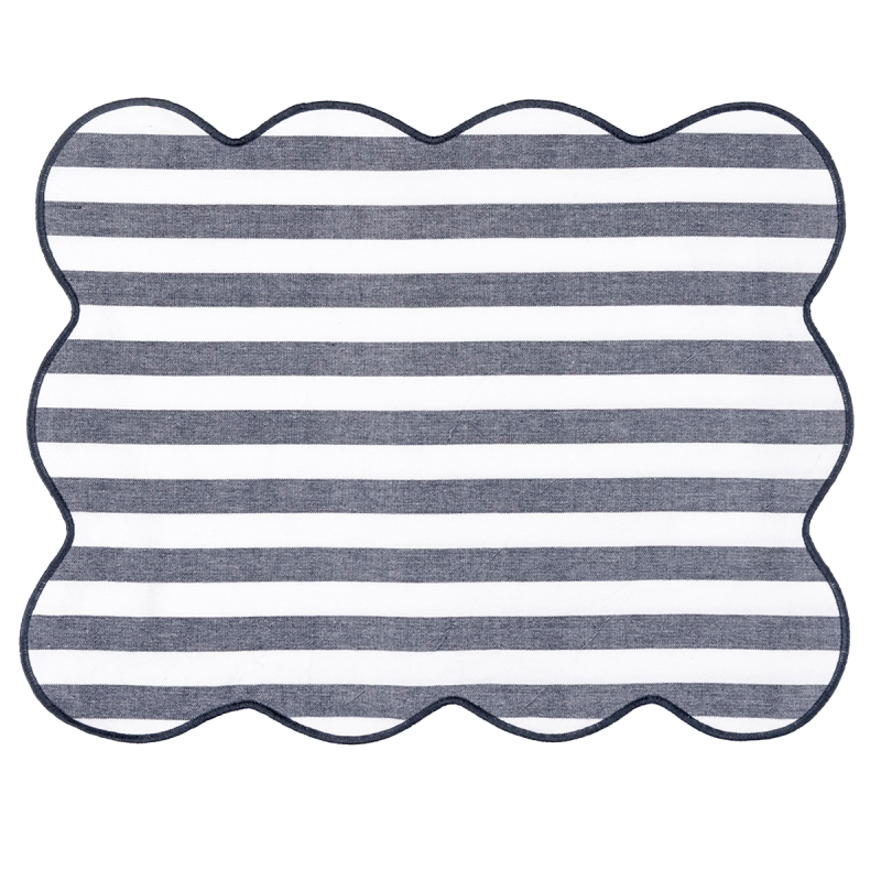 Set 2 Tovagliette EASY STRIPES Cucina Fazzini 35 x 45 Blu