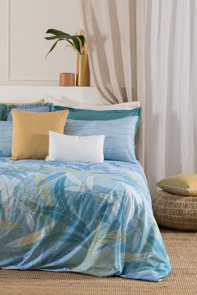 Completo Lenzuola Cotone Stampato LARIZA Letto Riviera