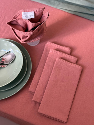 Set 4 Tovaglioli No-Stiro Cotone STONE Cucina Moreali Tessile Casa 50 x 50 cm Marrakech