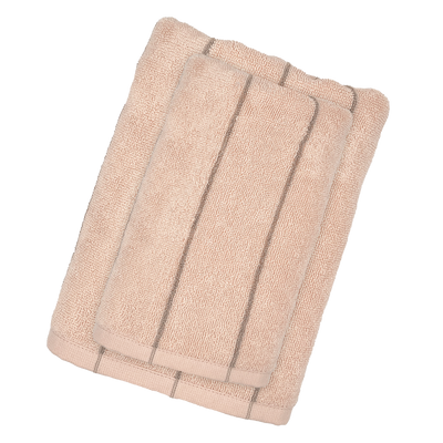 Set Asciugamani Tinto Filo SMART Bagno Fazzini 100 x 50 / 50 x 38 Rosa Cipria/Beige