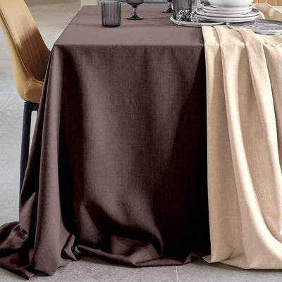 Tovaglia Antimacchia Morbida NO-STRESS Cucina Moreali Tessile Casa 6 Posti 155x180 Cioccolato