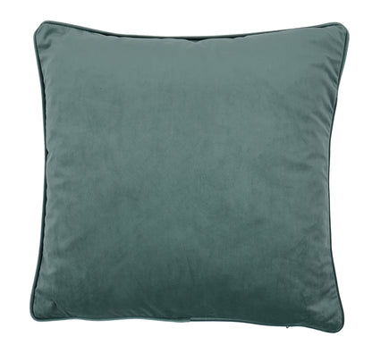 Fodera Cuscino Arredo Piping VELLUTO Made in Italy Soggiorno Moreali Tessile Casa 50 x 50 Verde Salvia 56