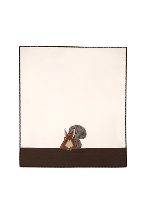 Plaid Pile Battuto Ricamato 'Scoiattolino' Soggiorno Maryplaid 160 x 180 Crema