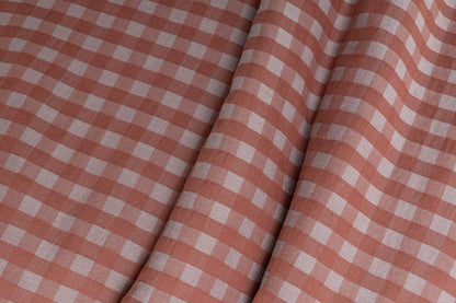 Parure Copripiumino Tinto Filo QUADRETTI Letto Sisu Matrimoniale Faded Rose/Blue Fog