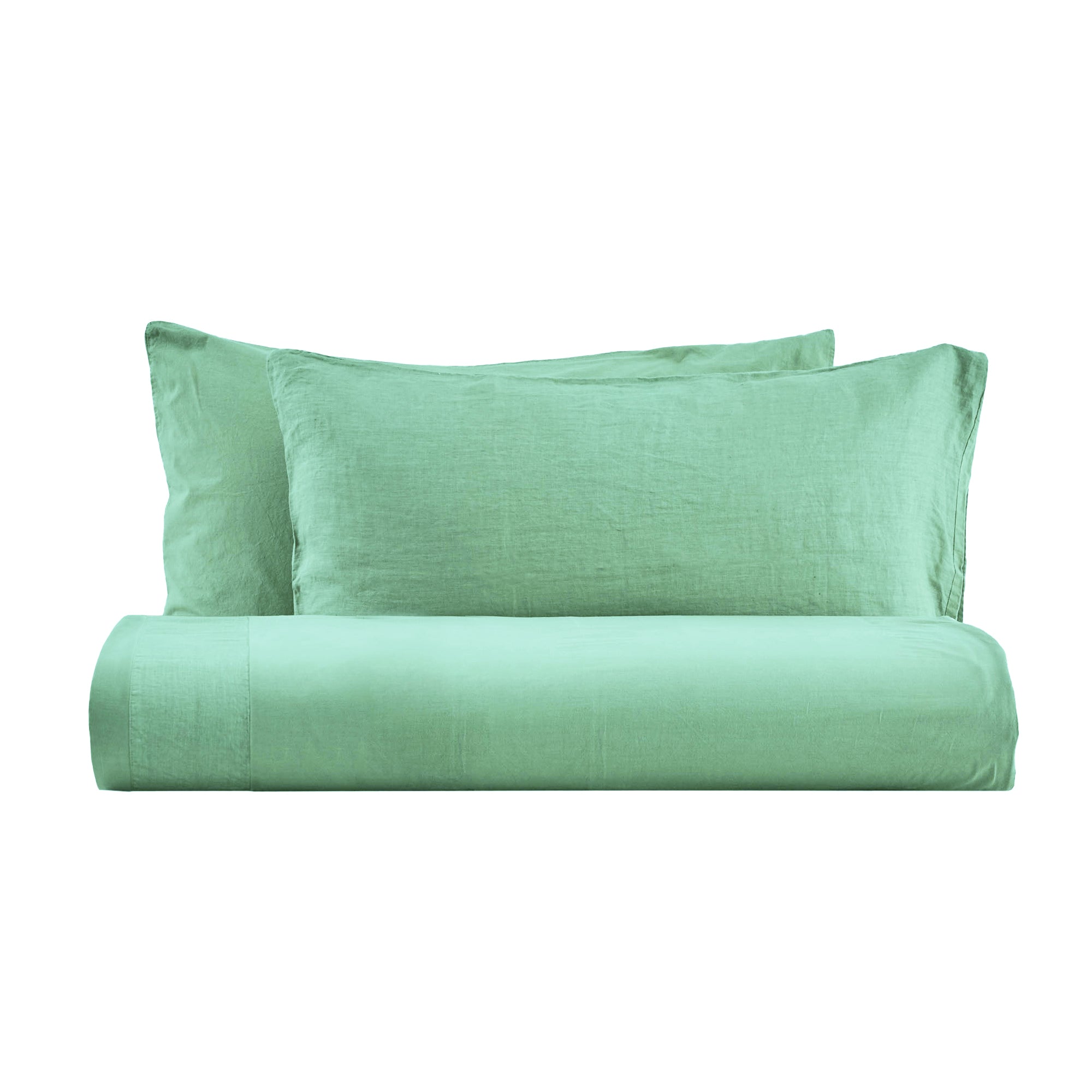 FINE SERIE Parure Lenzuola No-Stiro NIRANO LAB Letto Moreali Tessile Casa Matrimoniale Eucalipto