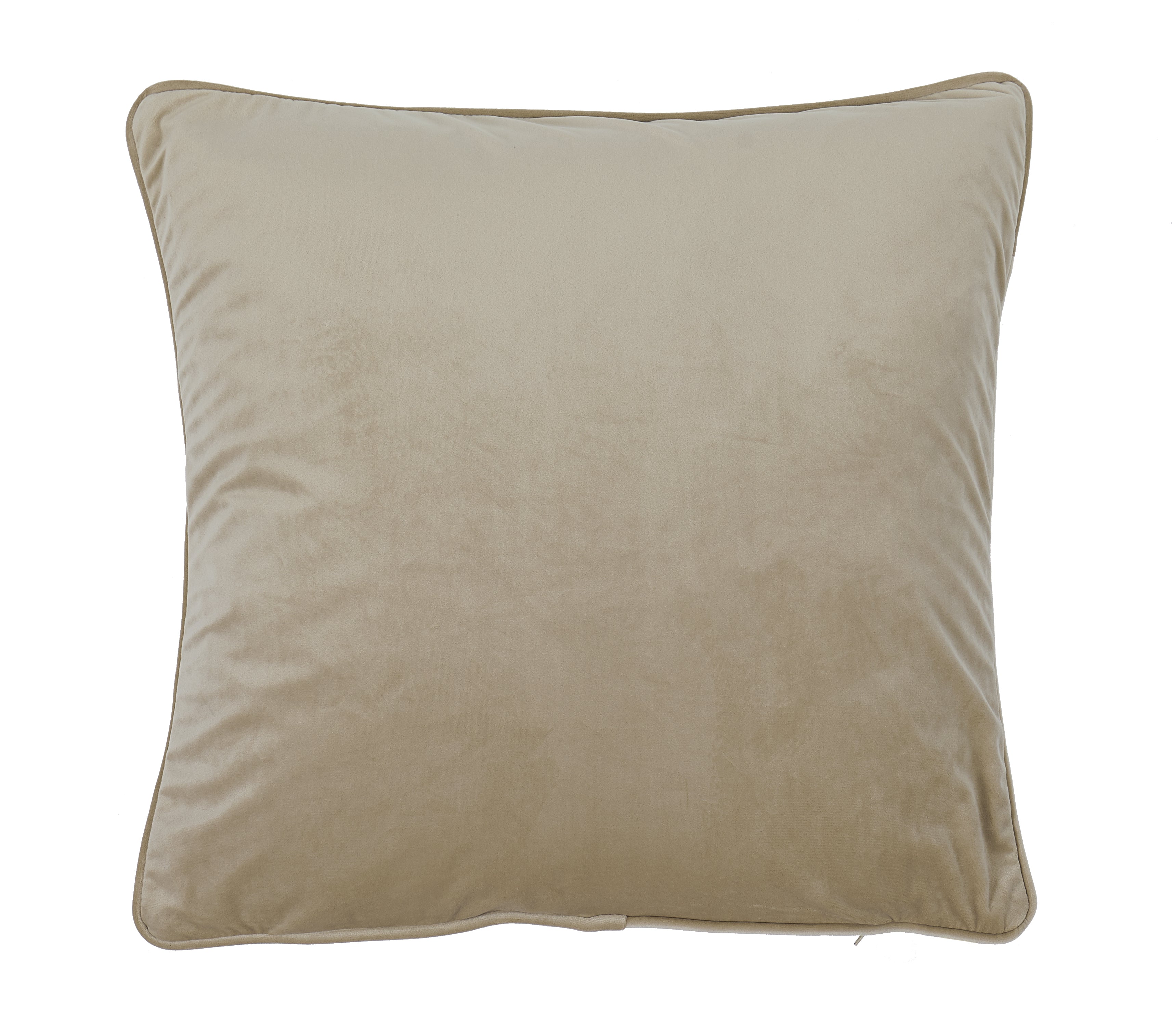 Fodera Cuscino Arredo Piping VELLUTO Made in Italy Soggiorno Moreali Tessile Casa 50 x 50 Beige 104