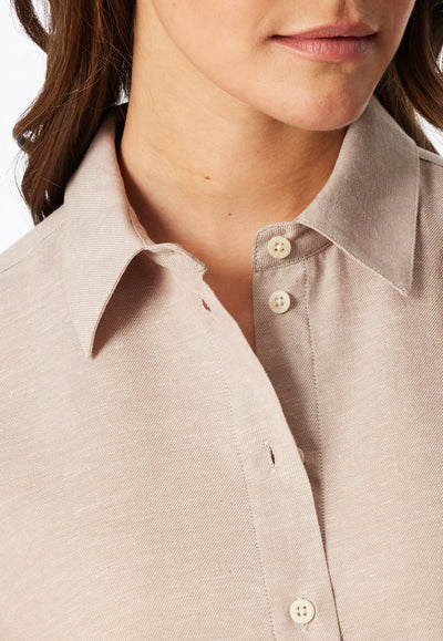 Camicione Lungo Aperto Misto Lino Abbigliamento Schiesser