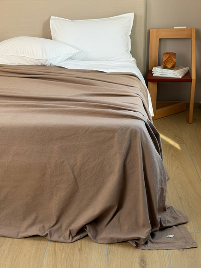 Copriletto No-Stiro ESSENZIALE Letto Moreali Tessile Casa Matrimoniale 270 x 270 Tortora