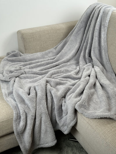 Plaid Extra Soft COCCOLA Soggiorno Moreali Tessile Casa Plaid 150 x 180 Grigio