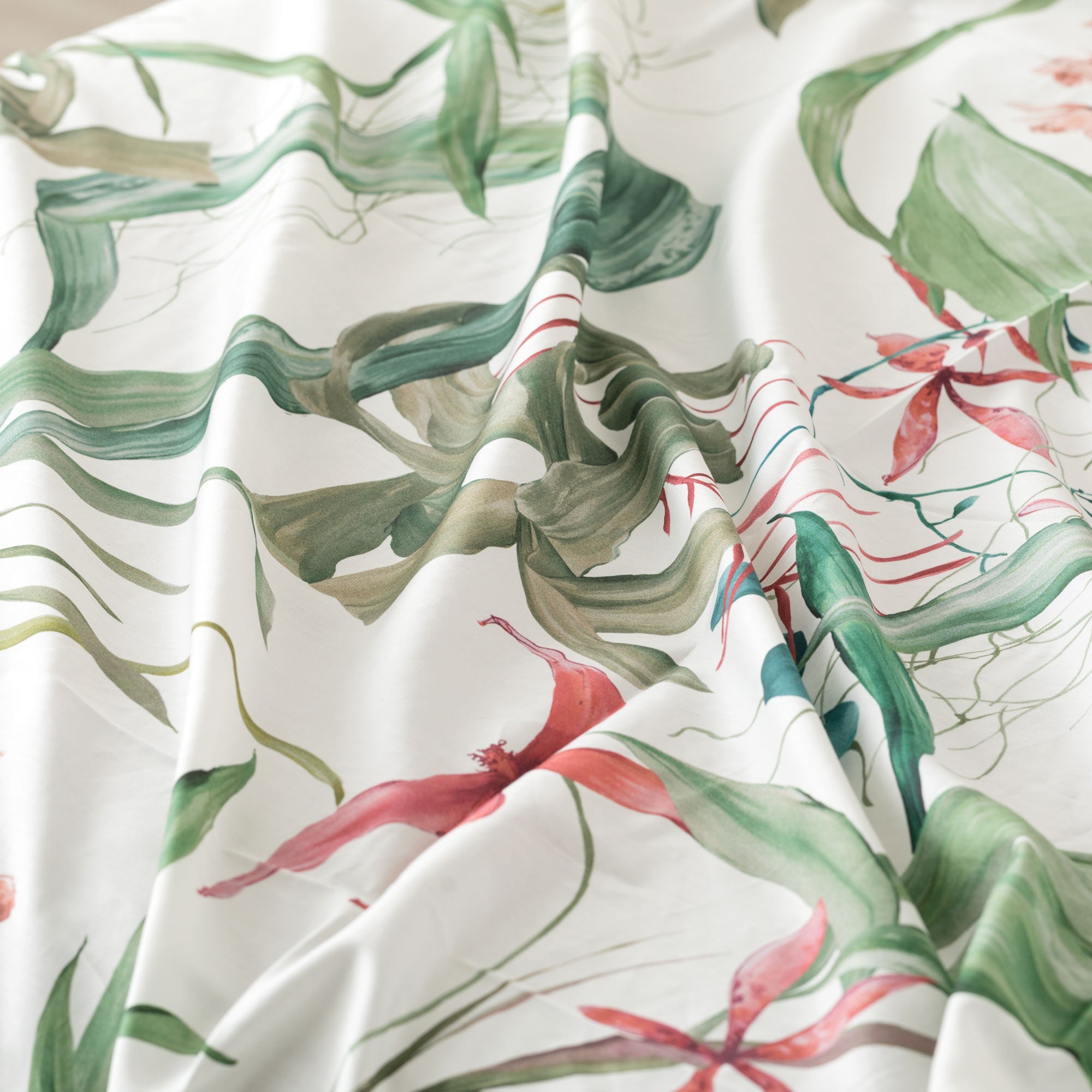 Completo Lenzuola Copriletto Raso 300TC Stampa Digitale PREZIOSA Letto Reevèr