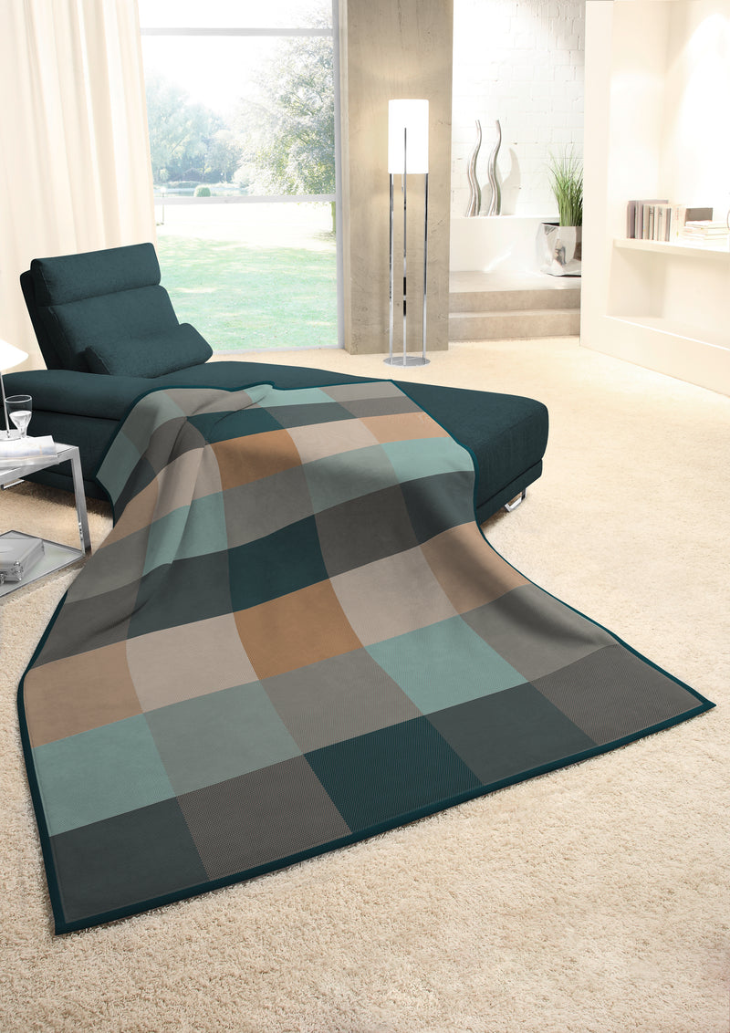 Plaid Caldo Cotone Chess Soggiorno Borbo 150 x 200 Multicolor