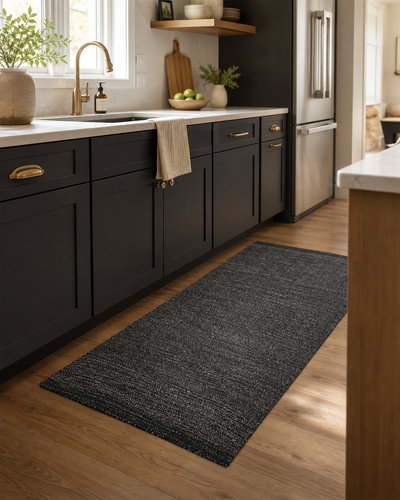 Tappeto Cotone Sale e Pepe Cucina Moreali Tessile Casa 50 x 80 Nero