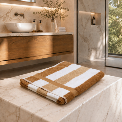 Asciugamano MAXI Cotone Americano Tinto Filo Bagno Moreali Tessile Casa