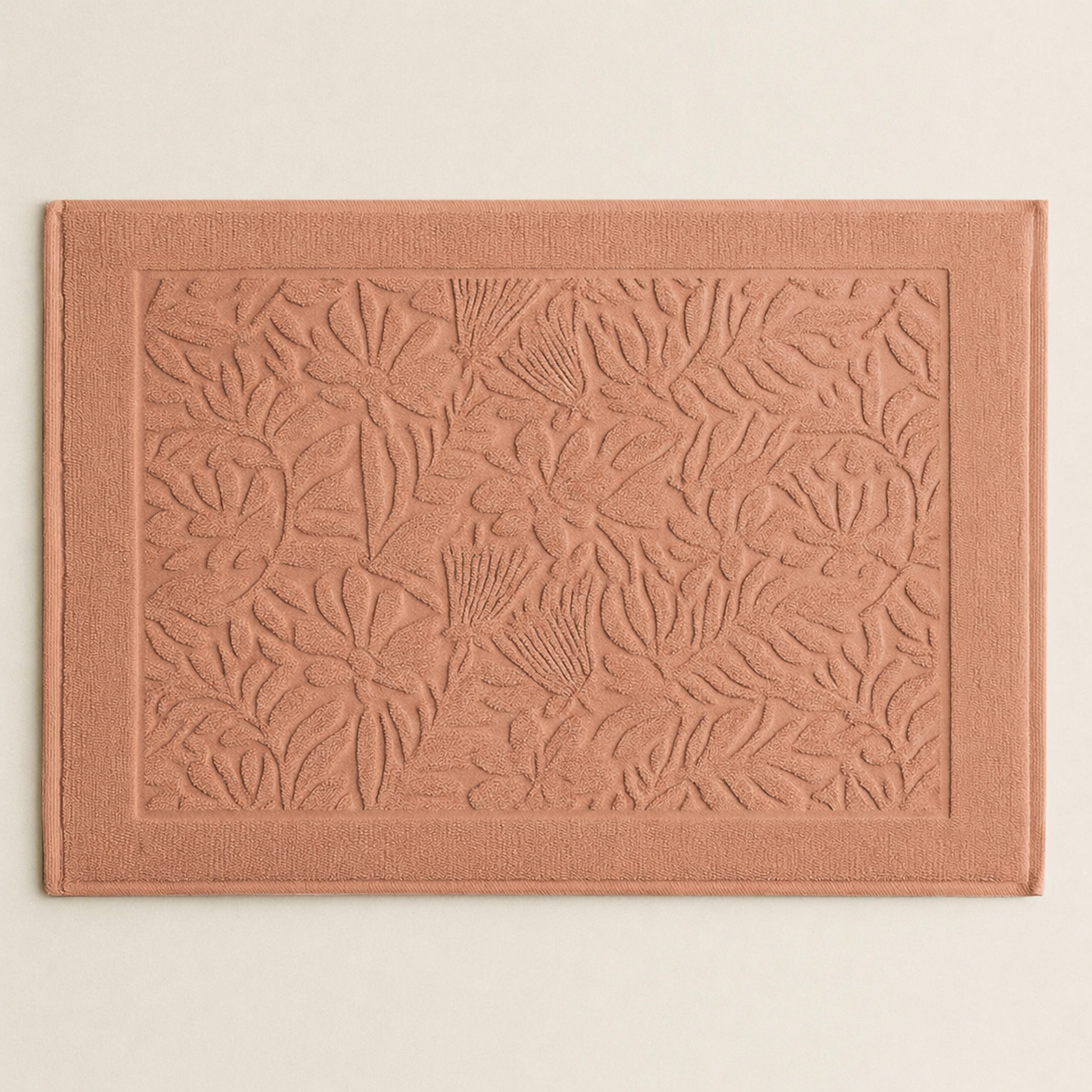 Tappeto Jacquard Tinto Capo FLOWERS Bagno Moreali Tessile Casa 60 x 90 Fard