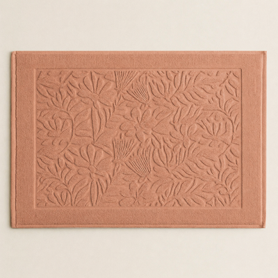Tappeto Jacquard Tinto Capo FLOWERS Bagno Moreali Tessile Casa 60 x 90 Fard