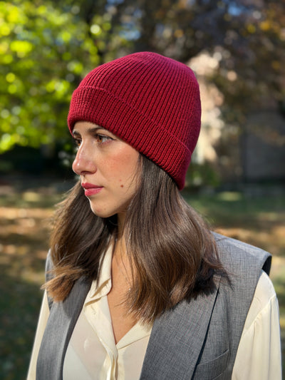 Cappello con Fodera in SETA Accessorio Moreali Tessile Casa Taglia Unica Burgundy