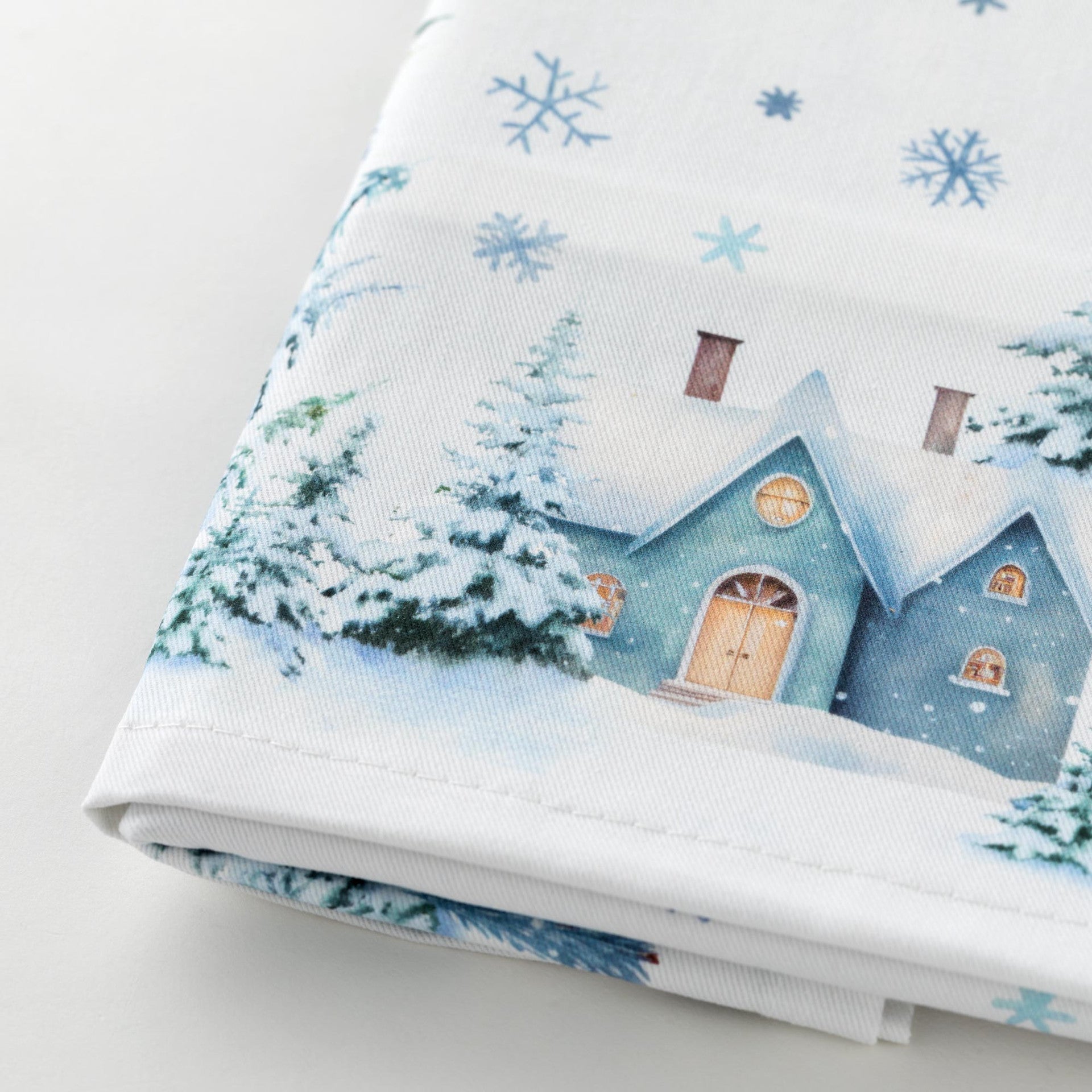 Runner / Centrotavola Twill Cotone Antimacchia WHITE CHRISTMAS