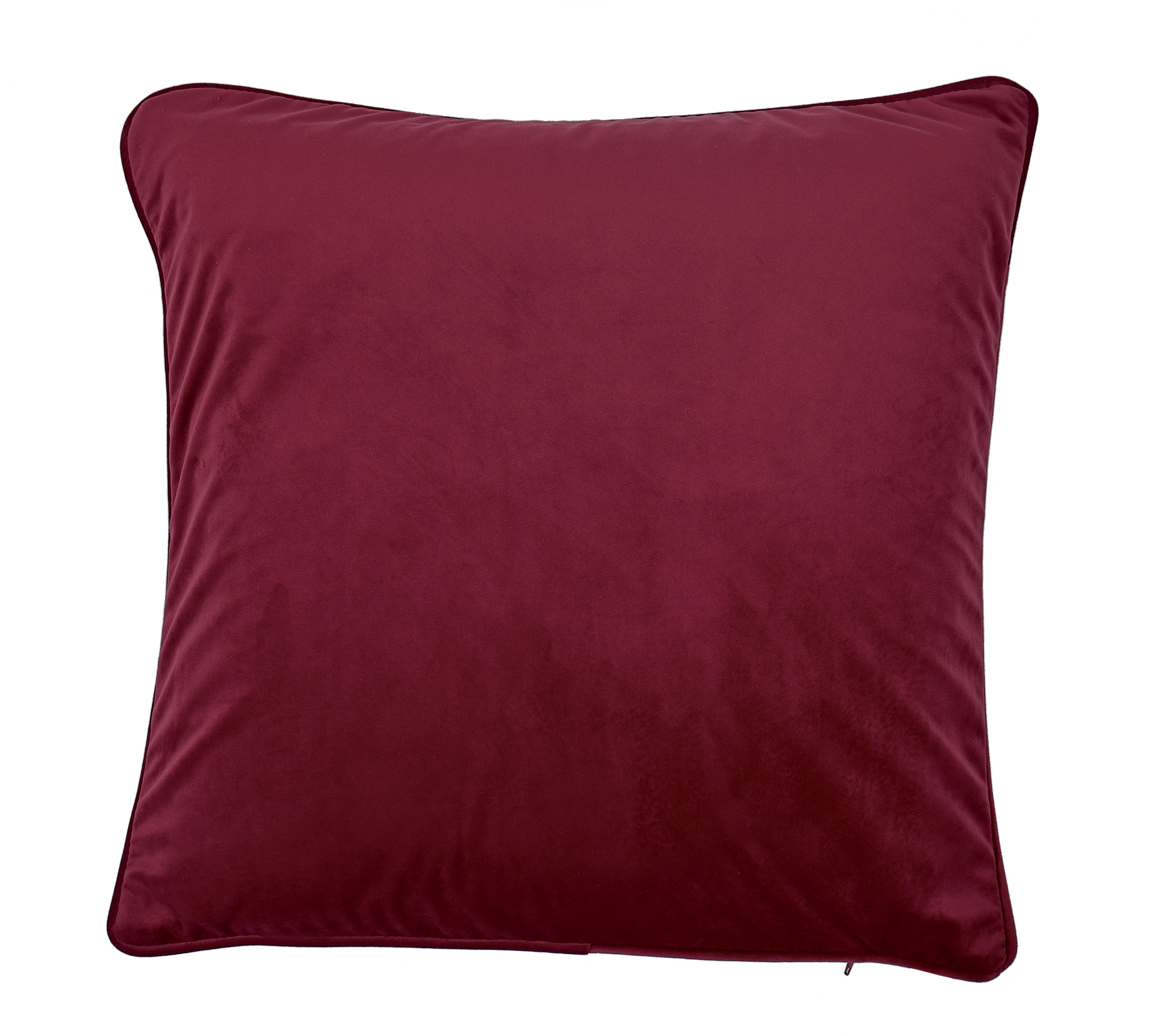 Fodera Cuscino Arredo Piping VELLUTO Made in Italy Soggiorno Moreali Tessile Casa 50 x 50 Bordeaux 10